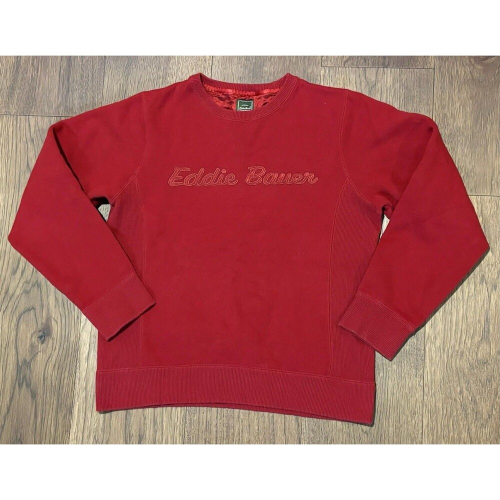 Vintage Y2K Eddie Bauer Sweatshirt Pullover Red Women’s Size Small